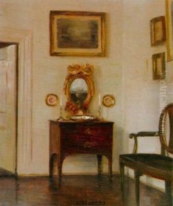 Interieur by Carl Vilhelm Holsoe