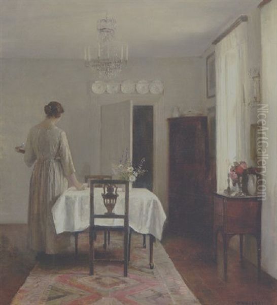 Kunstnerens Hustru Daekker Bordet - view 1