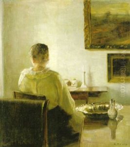 Kvinna I Solljus by Carl Vilhelm Holsoe