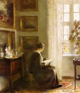 Reading By A Sunny Window by Carl Vilhelm Holsoe
