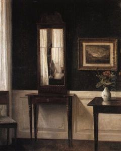 An Interior by Carl Vilhelm Holsoe