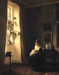 Mor Och Barn by Carl Vilhelm Holsoe