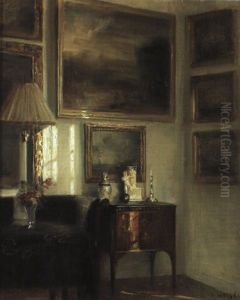 Salongsinteri"r I Sol by Carl Vilhelm Holsoe