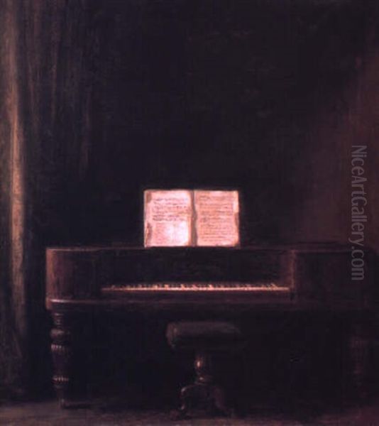 An Interior With A Square Piano - view 1