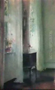 An Interior. by Carl Vilhelm Holsoe