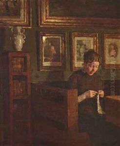En Kvinde I Et Afteninterior by Niels Holsoe
