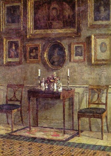 Interior Med Vaeg Med Kobberstik - view 1