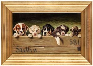 Hundvalpar by Johan-Gustaf von Holst