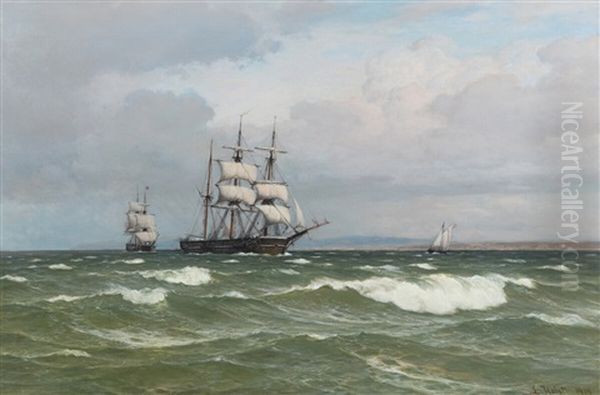 Seascape With Sailing Boats - view 1