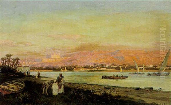 Parti Fra Egypten Med Nilen I Baggrunden - view 1