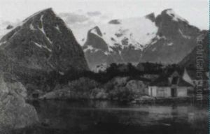 Norwegische Fjordlandschaft by Laurits Bernhard Holst