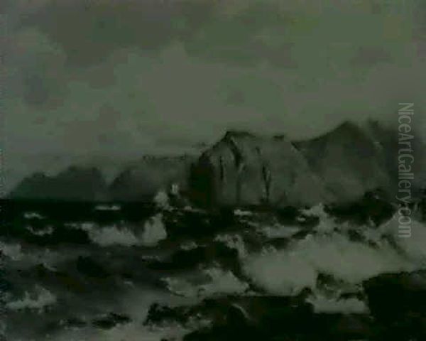 Rocky Seascape With Lighthouse - view 1