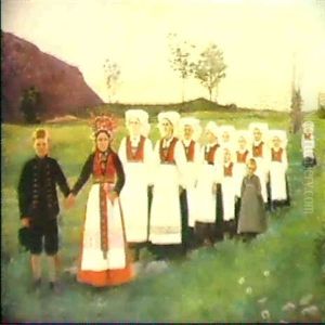 Et Jonsok Bryllup. Motiv Fra Hardanger I Norge