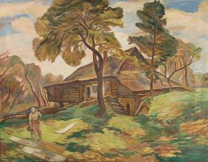 Bleaching The Canvas In Front Of The Weaving Mill by Alois Holub