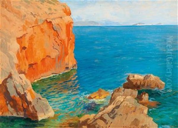Red Cliffs Near Ragusa - view 1
