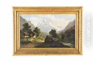 Wanderer In Alpiner Landschaft by Georg Holub