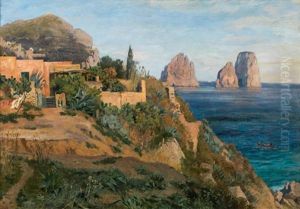 Blick Auf Die Faraglioni Felsen Vor Capri by Georg Holub