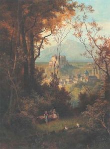 Blick Vom Kapuzinerberg Auf Salzburg by Georg Holub