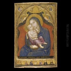 The Madonna And Child Enthroned With Two Angels The Madonna And Child Enthroned With Two Angels