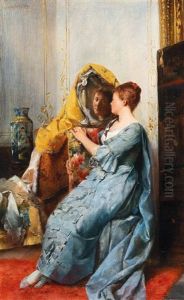 Lady In The Boudoir by Gustav Holweg