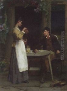 Hunter Outside An Inn by Rowland Holyoake