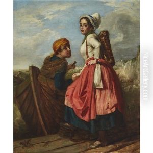 Gypsy With A Lady On The Coast by William Holyoake