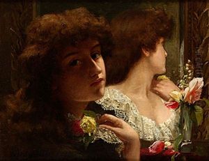 Kvinna Vid En Spegel by William Holyoake