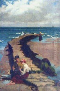 Fisherfolk By A Jetty