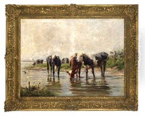 Rinder Am Wasser by Johann Daniel Holz
