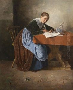 Der Liebesbrief by Adolf Hoelzel