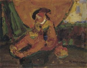 Harlekin by Adolf Hoelzel