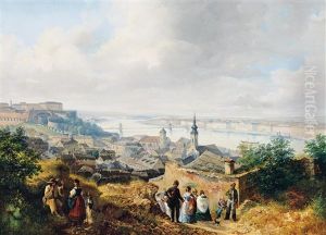View Of Pest-buda From Gellert Hill by Josef Holzer