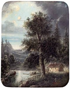 Mondscheinnacht Am Gebirgssee by Josef Holzer
