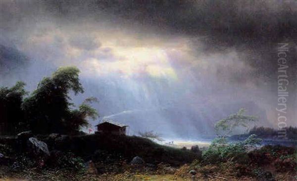 Seelandschaft Mit Aufziehendem Gewitter - view 1