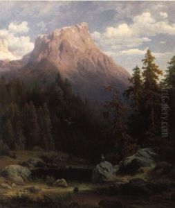 Gebirgslandschaft by Josef Holzer