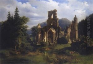 Klosterruine Im Schwarzwald by Adolf Rudolf Holzhalb