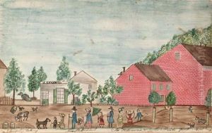 Street-scape Of Troy, New York by Ellen Lewis Barnard