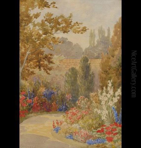 Herbaceous Borders With Garden Path - view 1
