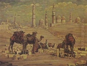 Camels Resting In The Desert by Dirk Homberg