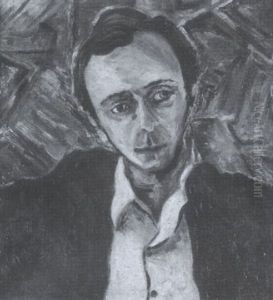 Portrait En Face (selbstportrait?) by Ludwig ten Hompel