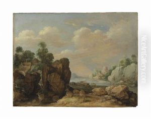 A Landscape With An Estuary And A Deer A Landscape With An Estuary And A Deer