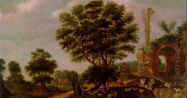 Landschaft Mit Ruine Und Hirten - view 1