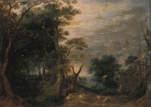 Landschaft Mit Hirsch, Ziegen Und Enten Landschaft Mit Hirsch, Ziegen Und Enten