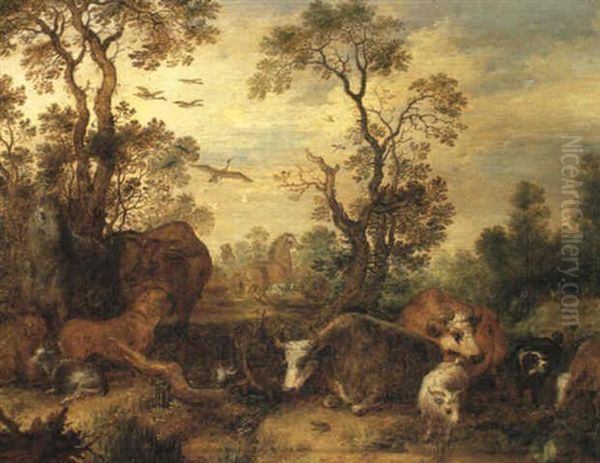 Landscape With Cattle And Other Animals - view 1