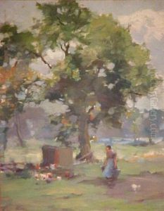 Feeding Chickens by George Grey Barnard