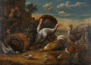 Huhnerhof by Gysbert Gillisz de Hondecoeter
