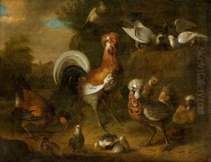 Poultry Farm by Gysbert Gillisz de Hondecoeter