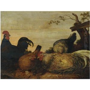 Poultry In A Landscape by Gysbert Gillisz de Hondecoeter