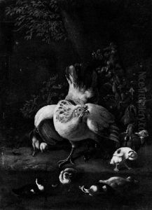 Huhner Und Enten by Gysbert Gillisz de Hondecoeter