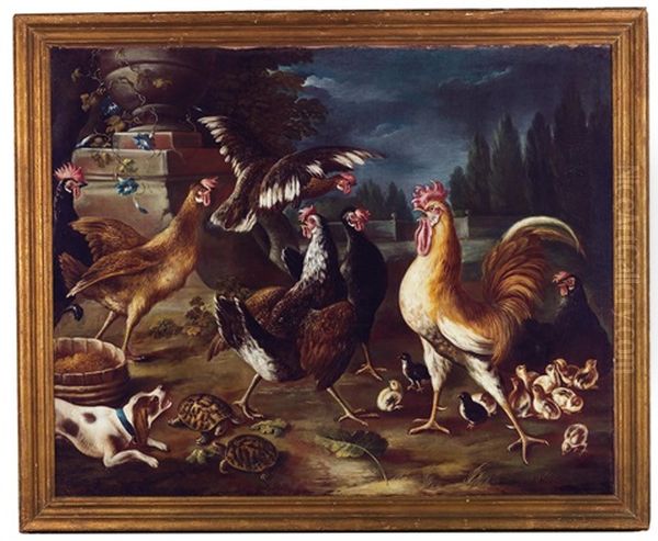 Pair Of Scenes With Fowl Attacked By Predators - view 1